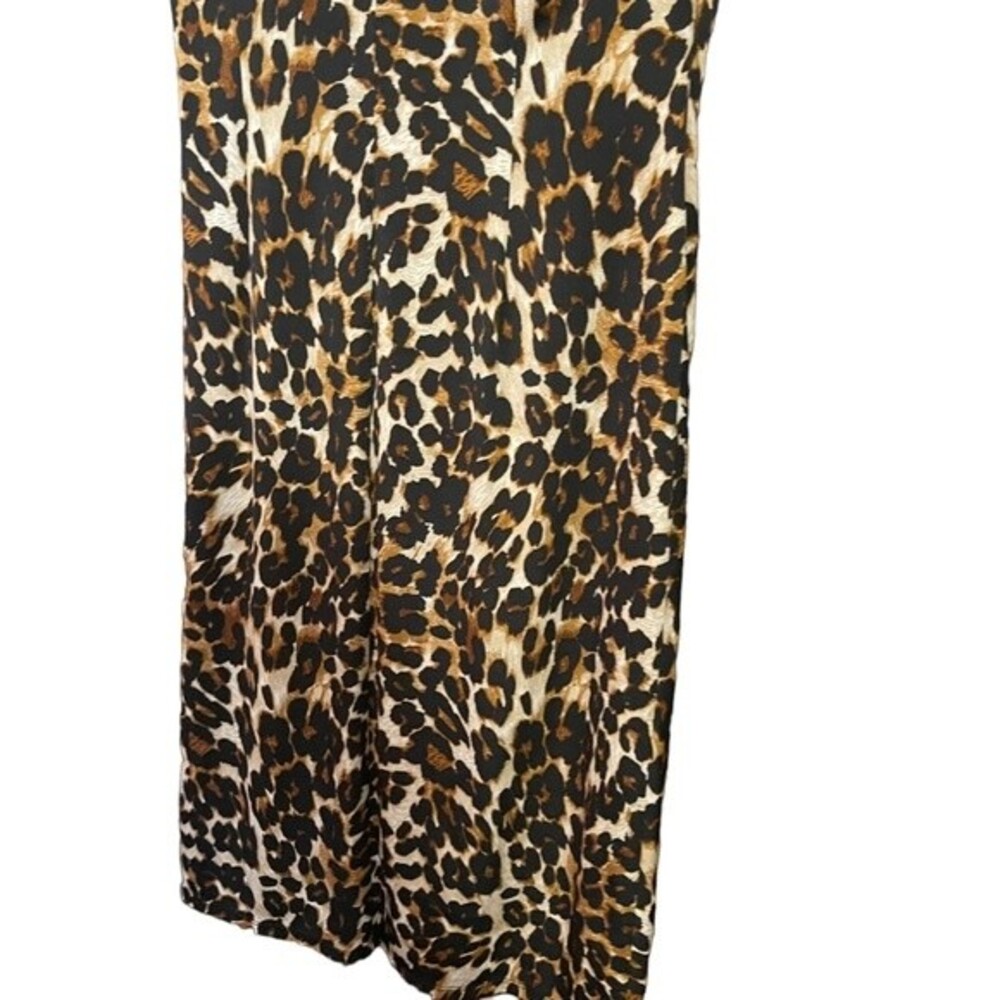 Evan Picone Black Label Women's Sleeveless Animal Print Wrap Dress - Picture 8 of 8